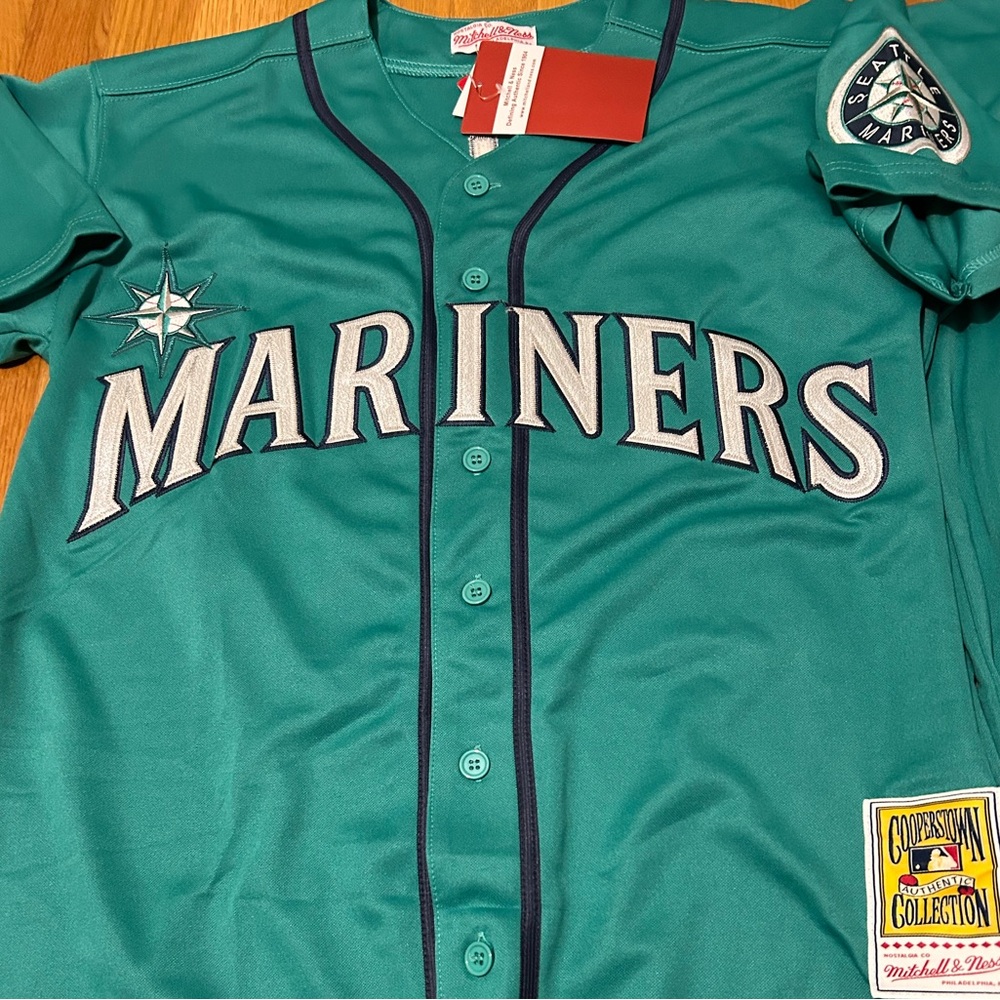 MITCHELL & NESS SEATTLE MARINERS ICHIRO SUZUKI Men's JERSEY Sz M,L,XL,2X NWT - Picture 3 of 8